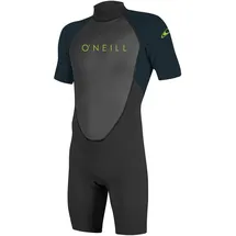 O'Neill Wetsuits Jungen Reactor II 2mm Back Zip Spring Wetsuit Neoprenanzug, Black/Slate, 12