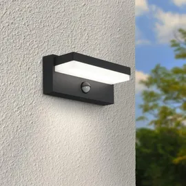 Longlife LED Außenwandleuchte UV-beständig 12 W 4000 K inkl. Bewegungsmelder anthrazit