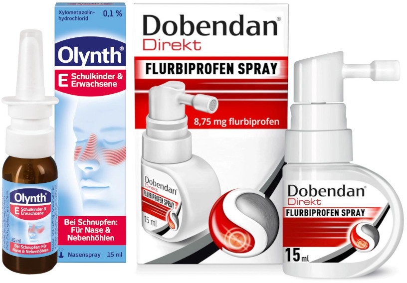 Vorteilsset  - Olynth 1% Nasenspray + Dobendan direkt Flurbiprofen Spray Set