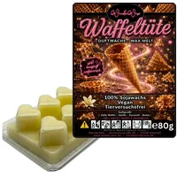 WonderWax Duftwachs WonderWax® Duftwachs 6 Herzen, (Waffeltüte), Duftrichtung: Vanille Waffeltüte