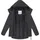 Ragwear Damen, gefütterte, Wasserfeste warme Jacke mit Kapuze in atmungsaktiver Fleece Woll-Optik Monadde Felt YOUMODO Dark Grey Gr. 3XL - 3XL