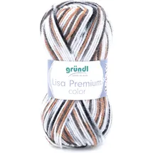 120 Häkelwolle Lisa Premium color Grau/Schwarz/Weiß 50 g