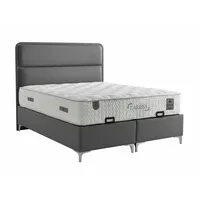 Bett mit Matratze Moderner Stil Stoffbezug Graue Farbe Bett mit Stauraum