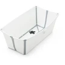 Stokke Flexi Bath® White Grey mit hitzeempfindlichem Stöpsel, Weiß