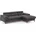 Cotta Eckcouch Mikrofaser 2-Sitzer Grau