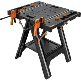 Worx Arbeitstisch Kunststoff 78 x 63 cm schwarz klappbar