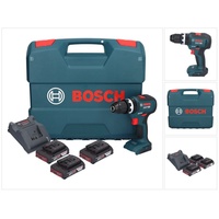 Bosch GSB 18V-55 Professional Akku Schlagbohrschrauber 18 V 55 Nm Brushless ( 0615990M5V ) + 3x Akku 2,0 Ah + Ladegerät + Koffer