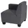 Mendler Modular 4-Sitzer Sofa Couch Lyon, Kunstleder ~ dunkelgrau