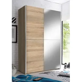 Pol-Power Schwebetürenschrank Fast 125 x 195 x 38 cm Eiche