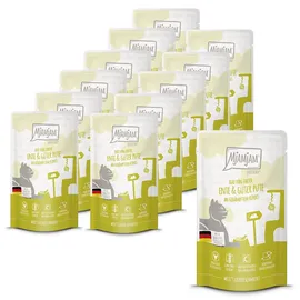 MjAMjAM Quetschie DUO von zarter Ente & guter Pute an gedämpftem Kürbis 12 x 125 g