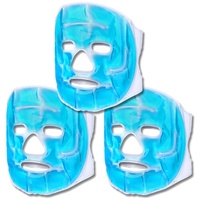 Schramm Kühlpad Schramm® 3er Set Kühlmasken Blau Gesichtsmaske Kühlmaske Kühlbrille Augenmaske Gelmaske Schlafmaske Entspannungsmaske Gelbrille Migräne Maske Brille