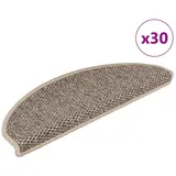 vidaXL Stufenmatten Selbstklebend Sisal-Optik 30 Stk. 65x21x4cm