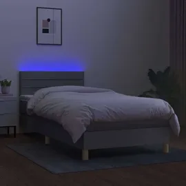 vidaXL Boxspringbett 100 x 200 cm Hellgrau