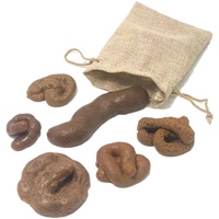 Hudhowks 6Pcs Fake Poop Toys, Novelty Poo Toys, Realistische Poop Fake Simulation Cat Poo Toys Sicheres und ungiftiges Prank Turd Toys mit 1 Beutel Party Tricky Supplies
