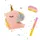 Relaxdays Einhorn Piñata Gold/Pink/Rosa