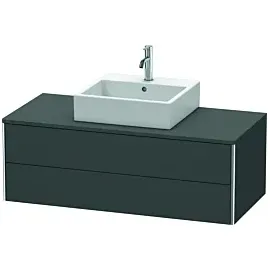 Duravit XSquare Waschtischunterschrank, 2 Schubkästen, Graphit matt