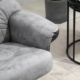 Homcom Relaxsessel mit Hocker Mikrofaser 100 x 100 x 100 cm