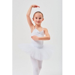 tanzmuster Tüllkleid Ballett Tutu Kim mit Glitzersteinen Ballettkleid für Mädchen weiß 152/158