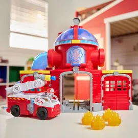 Spin Master PAW Patrol Fire Rescue - Feuerwehr-Station Spielset mit Geschoss-Abwurf, Licht- und Soundeffekten,