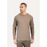 SMILODOX Longsleeve Xion, in Taupe | Gr.: 3XL