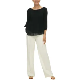 S.Oliver BLACK LABEL Klassische Bluse mit Plisseefalten schwarz 38