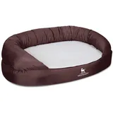 Knuffelwuff Hundebett Jessy Orthopädisch Kunstleder XXL 135 x 85cm Braun