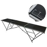 TRUTZHOLM Tapeziertisch Alu Arbeitstisch Klapptisch Multifunktionstisch Mehrzwecktisch (Stück, fertig montiert), Aluminium-Rahmen schwarz
