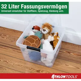 Commerciamo Aufbewahrungsbox 32 l 4-tlg. transparent