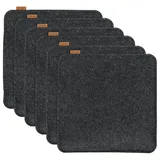 MIQIO Sitzkissen 35 x 35 cm grau 6-tlg.