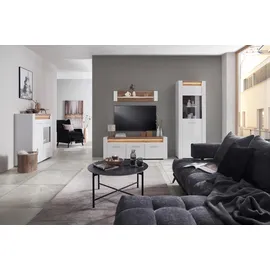 mömax Vitrine Leonardo 70 x 40 x 201 cm Weiß