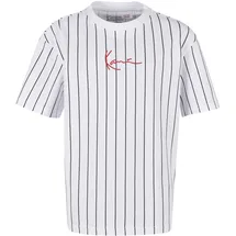 Karl Kani Small Signature Essential Pinstripe Tee Junior weiß 110/116
