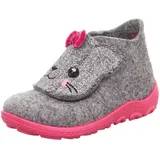 superfit Mädchen - Schuhe HAPPY Slipper, Modern, HELLGRAU/PINK 2500, 23