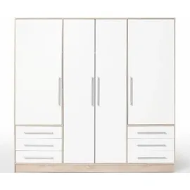 Forte Jupiter 207 x 200 x 60 cm weiß/eiche sonoma