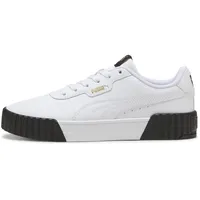 Puma Carina 3.0 Leder Sneaker Damen 09 white/gold/black 37
