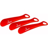 biped 3er Set Schuhanzieher Kunststoff - 18 cm Schuhlöffel - deutsche Herstellung z1570(rot)