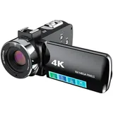 Somikon Videokamera 4K: 4K-UHD-Camcorder mit 16-fachem Zoom, WLAN, Full-HD mit 60 B./Sek. (Videokameras, Camkorder, Action Cam)