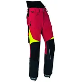 KÜBLER Schnittschutzhose Pro | KWF-Profi | Schnittschutz Klasse 2 | Cordura® verstärkt | wasserabweisend | schmutzabweisend | atmungsaktiv | Farbe:rot/warngelb | Größe: S-82 - S