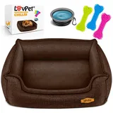 Lovpet Tierbett, Hundebett Hundekissen Hundekorb Chiller braun