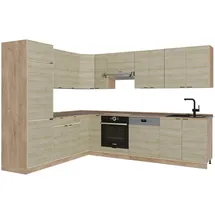 Vicco Winkelküche L-Form 227 x 287 cm Eiche
