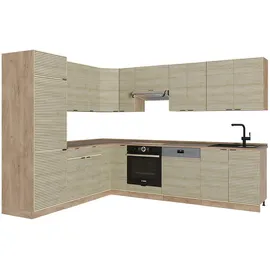 Vicco Winkelküche L-Form 227 x 287 cm Eiche