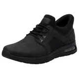Rieker Slip-On Sneaker, Freizeitschuh, Halbschuh, Schlupfschuh mit gepolstertem Schaftrand, schwarz,