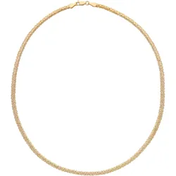 Gliederkette LADY, gold (gelbgold 375), Halsketten, Damen, 45, Metall-Gold, L: 45cm, Metall, Gold