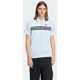 adidas Chest Stripes Slim Poloshirt blau S