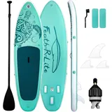 LuxusKollektion Inflatable SUP-Board Aufblasbares Paddle Board Stand Up Paddleboard SUP Zubehör Set Grün