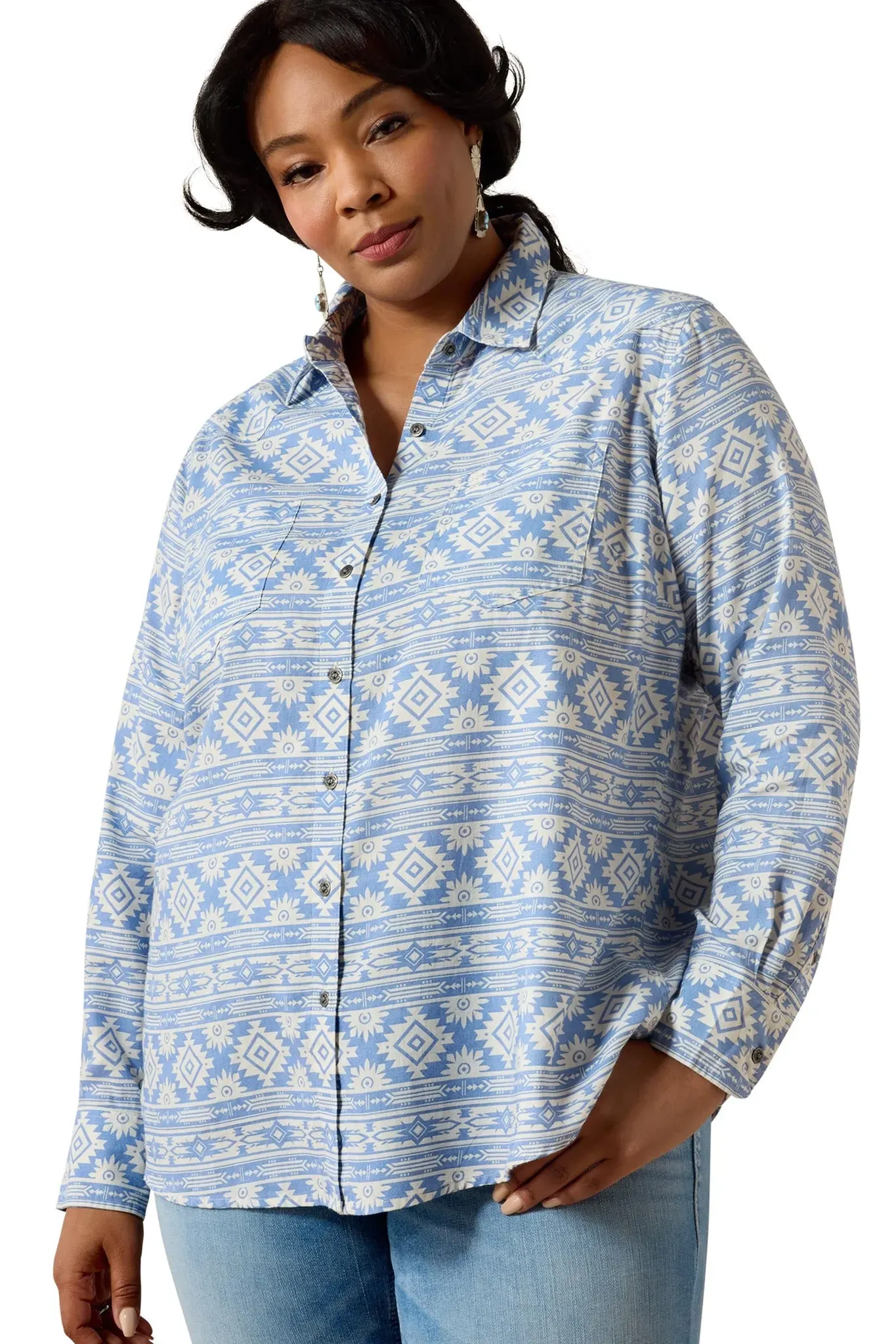 Ariat Billie Jean Damen Hemdbluse mit langen Ärmeln