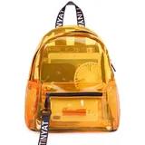 TINYAT Transparenter Rucksack, Transparenter Durchsichtig Damen Rucksack, Wasserdicht, super PVC, lässiger Rucksack,Damen-Einkaufs-Dating-Pack, T9051 Orange