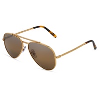 Ray-Ban RB 3625 NEW AVIATOR Unisex-Sonnenbrille Vollrand Pilot Metall-Gestell, gold