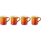 Le Creuset Becher Seattle 0,4 l Flammen-Orange 4 St.