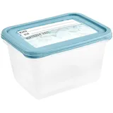 KEEEPER Tiefkühldosenset 2-teilig, Wiederbeschreibbarer Deckel, 2 x 2 l, 20,5 x 15,5 x 10,5 cm, Mia Magic Ice, Nordic Blue