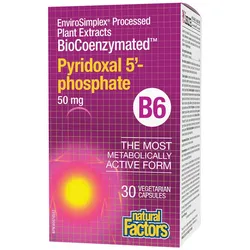 Natural Factors BioCoenzymated Pyridoxal 5-Phosphate B6 50 MG (30 veg.Kapseln)